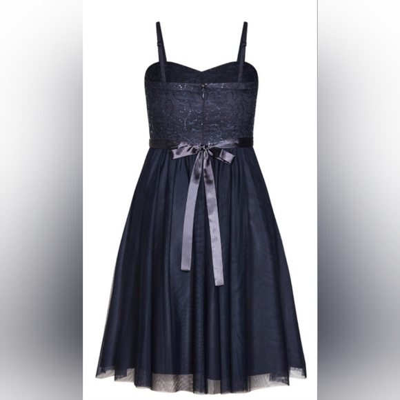 NWT City Chic Sequined Dark Navy Blue Dress Size L (20) - Picture 9 of 10